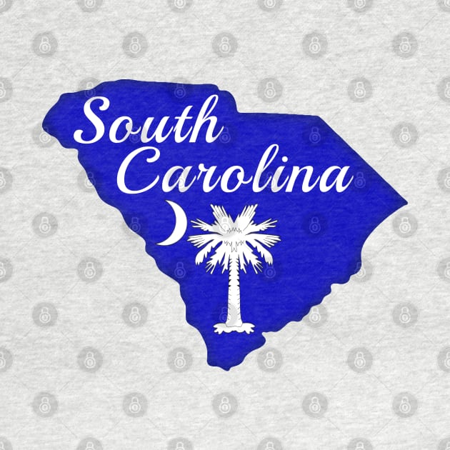 South Carolina State Shape, Palmetto Tree, Moon by Roly Poly Roundabout